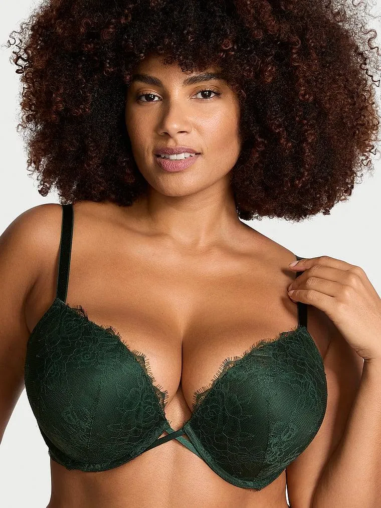 Bombshell Add-2-Cups Rose Lace Push-Up Bra