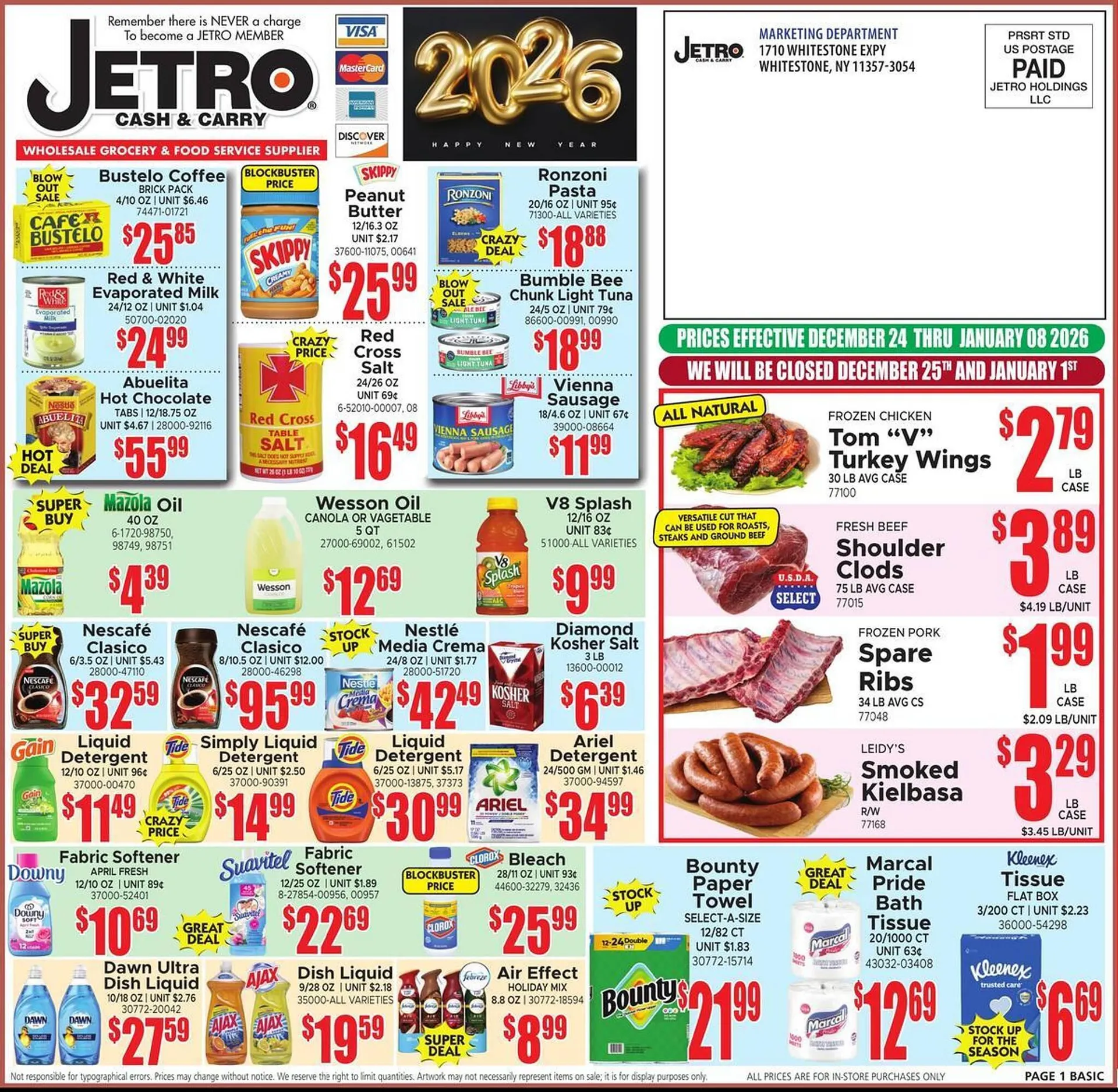Weekly ad Jetro flyer from December 24 to January 8 2026 - Page 1