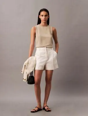 Solid Crewneck Shell Tank