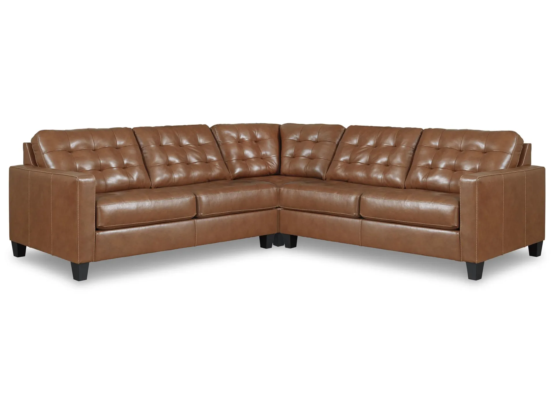 Baskove 3-Piece Leather Sectional