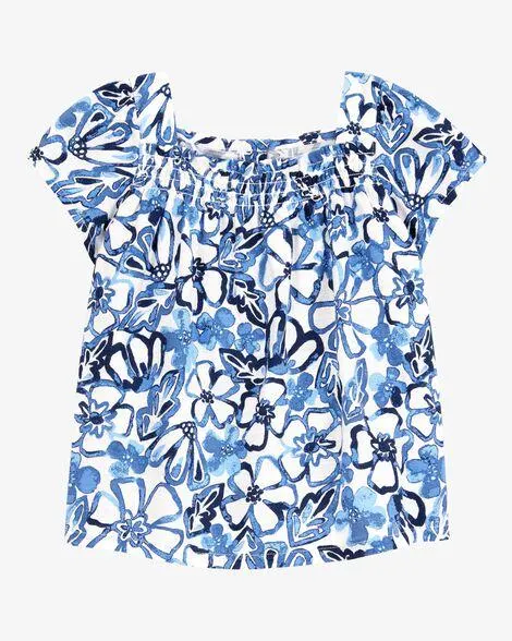 Baby Floral Short-Sleeve Fashion Top - Floral