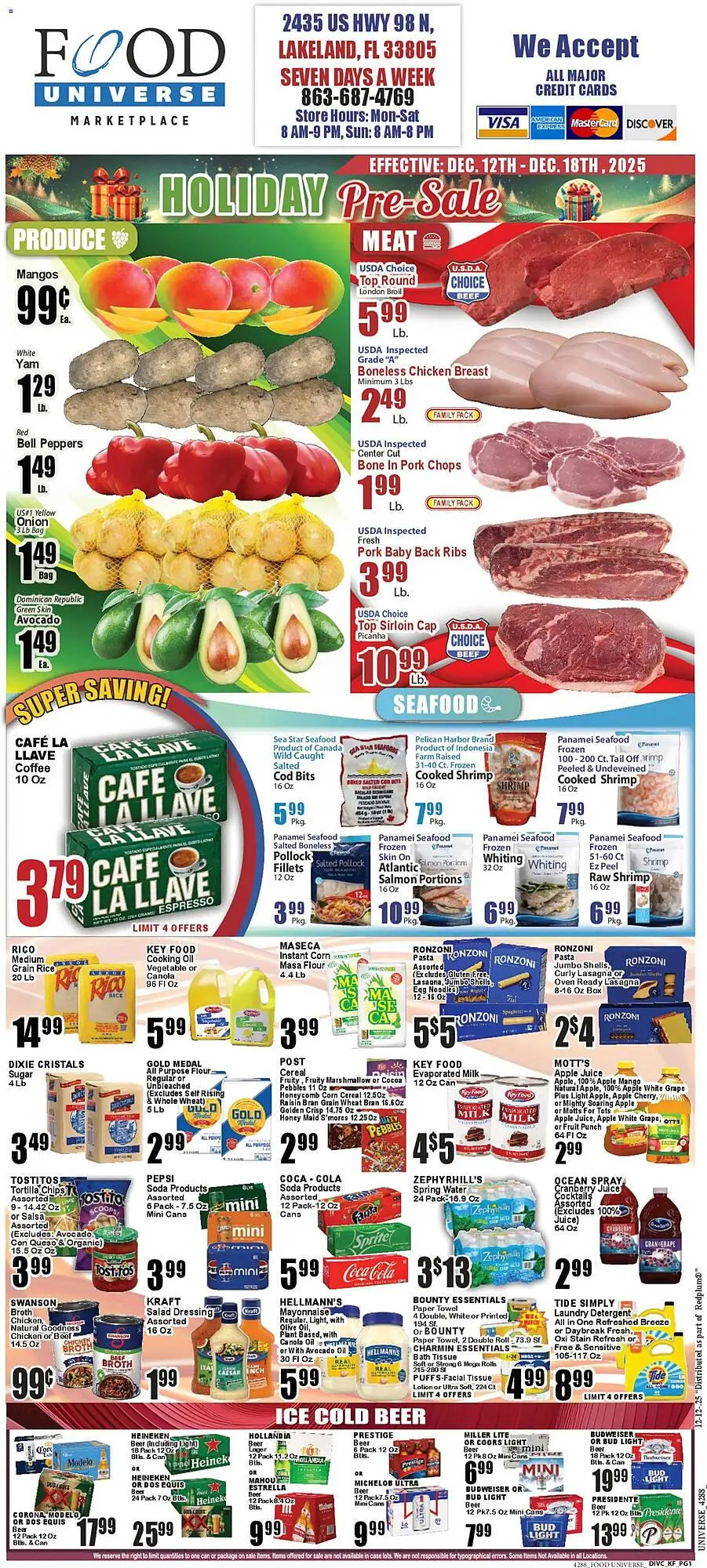 Weekly ad Food Universe circular from December 12 to December 19 2025 - Page 1