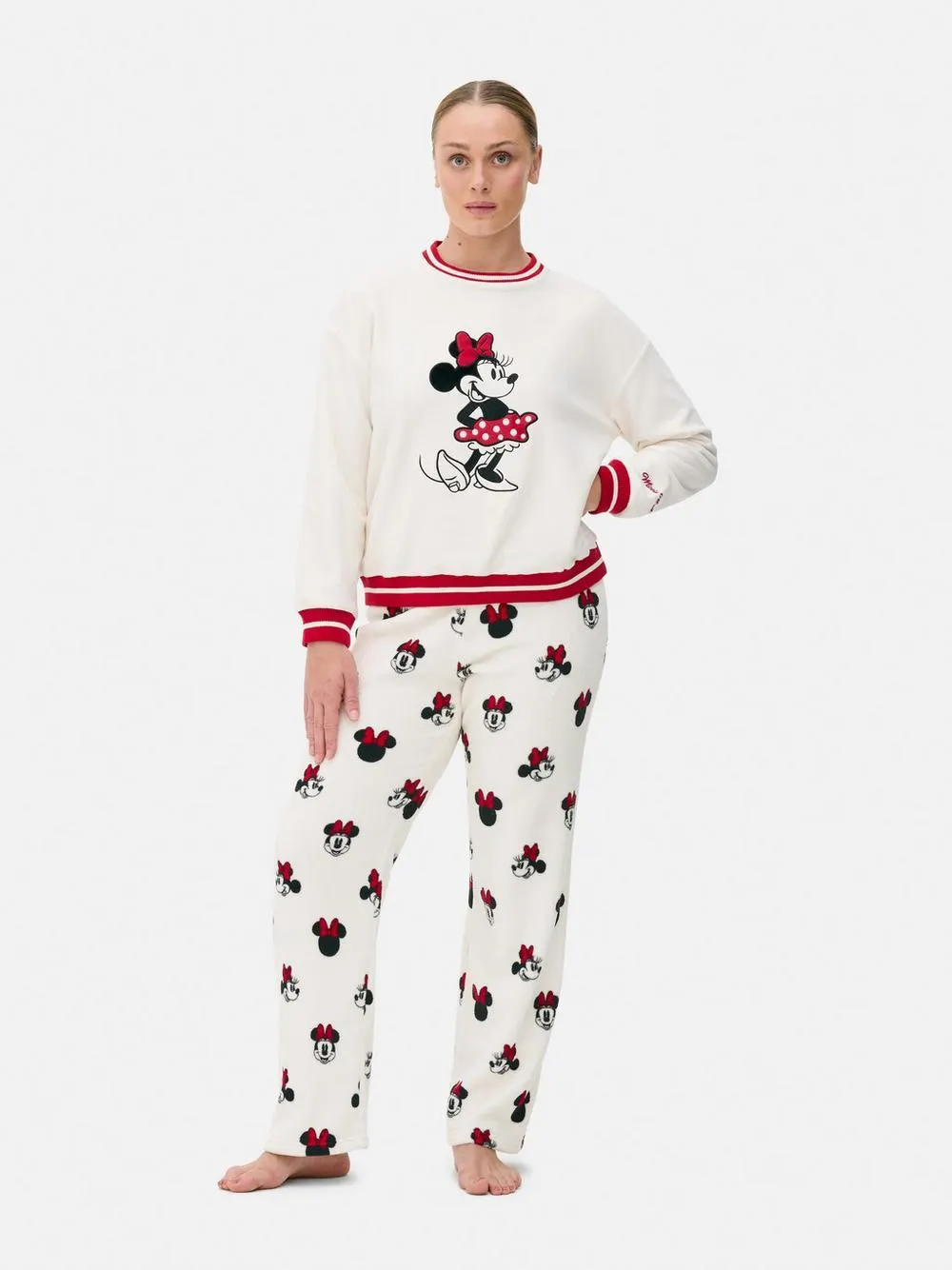 Disney’s Minnie Mouse Fleece Wide Leg Pajama Bottoms