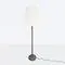 Floor Lamp with Two Light Spots and Original Textile Shade, 1950s