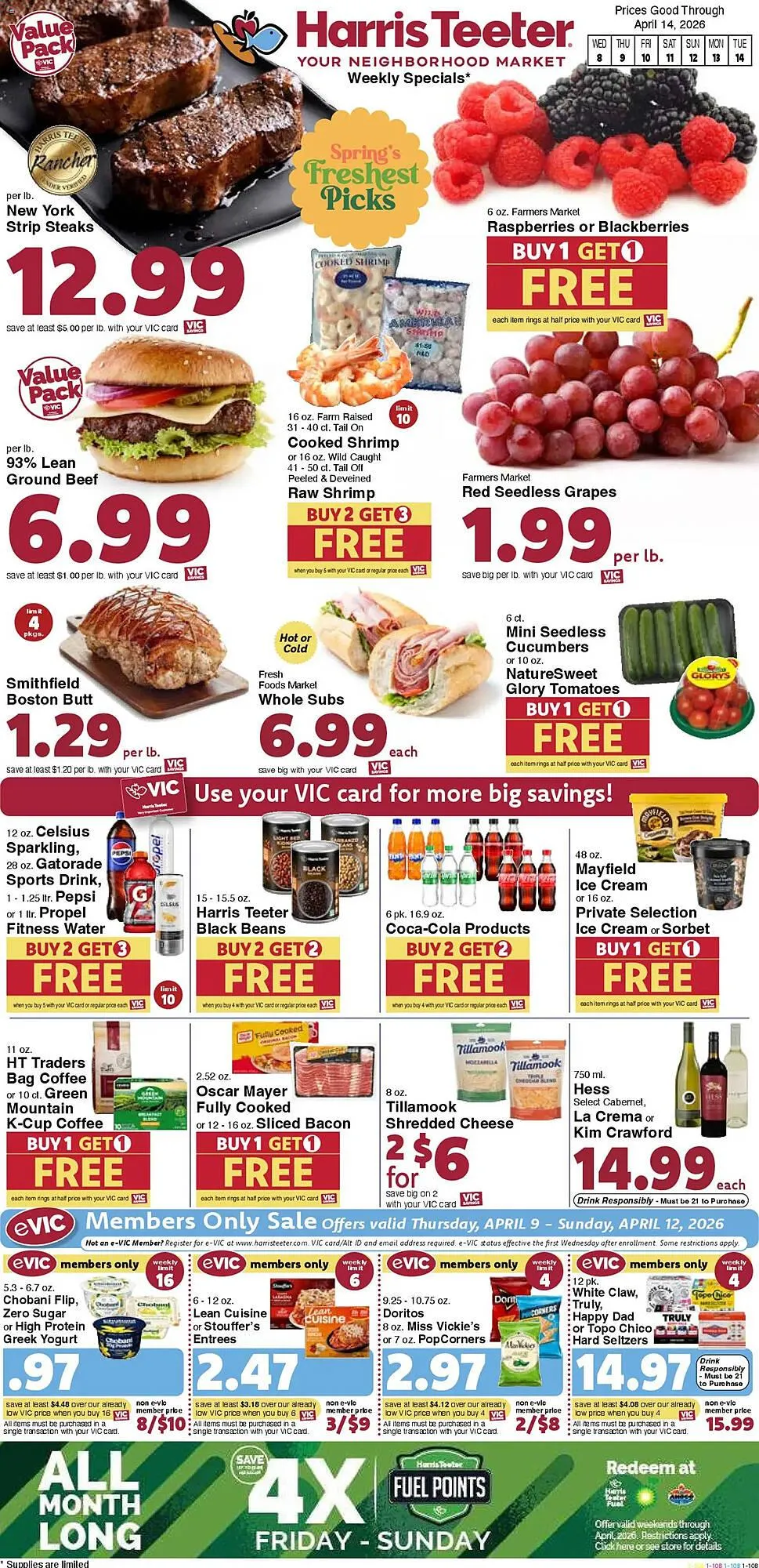 Weekly promotion Harris Teeter weekly ad spanning from April 8 to April 14 2026 - Page 1 for Catalogue 365