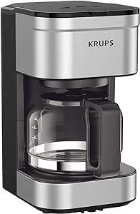 KRUPS Newer Model Drip Coffee Maker, Glass, Silver