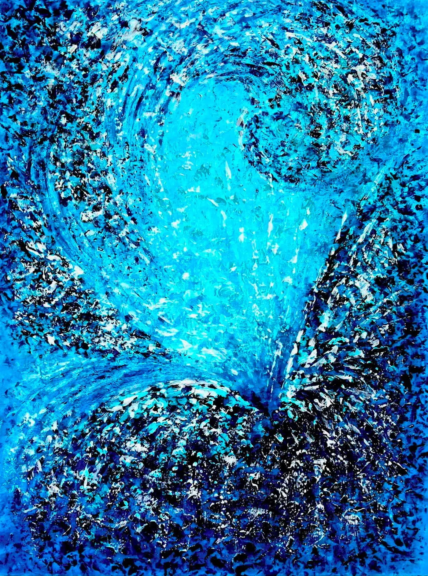 Vik Schroeder Fountain of Life // Interior Water Abstract / blue ocean / sea, waves. 2025