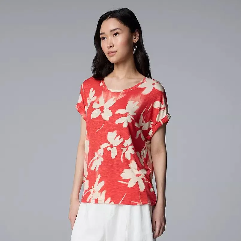 Women's Simply Vera Vera Wang Scoopneck Dolman Tee