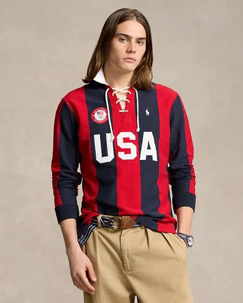 Team USA Tie-Placket Rugby Shirt