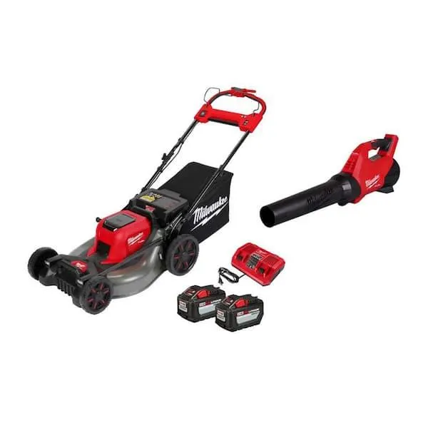 M18 FUEL 18V 21 in. Brushless Cordless Dual Battery Self-Propelled Mower w/ Blower, (2) 12.0 Ah Batteries, Charger
