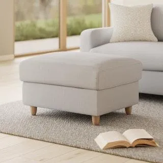 Vati 33" Storage Ottoman - Buckler Ivory