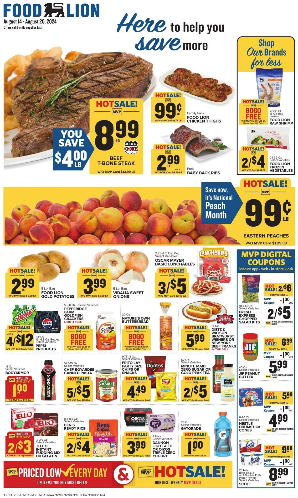 Weekly ad Food Lion Current weekly ad from August 14 to August 20 2024 - Page 1