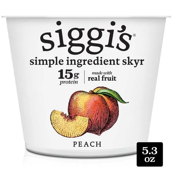 Siggi's Strained Non-Fat Peach Icelandic Style Skyr Yogurt