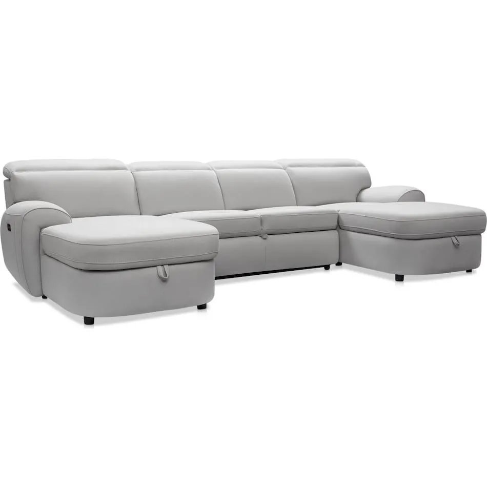 Aero 3-Piece Dual-Power Sleeper Media Sectional with 2 Chaises
