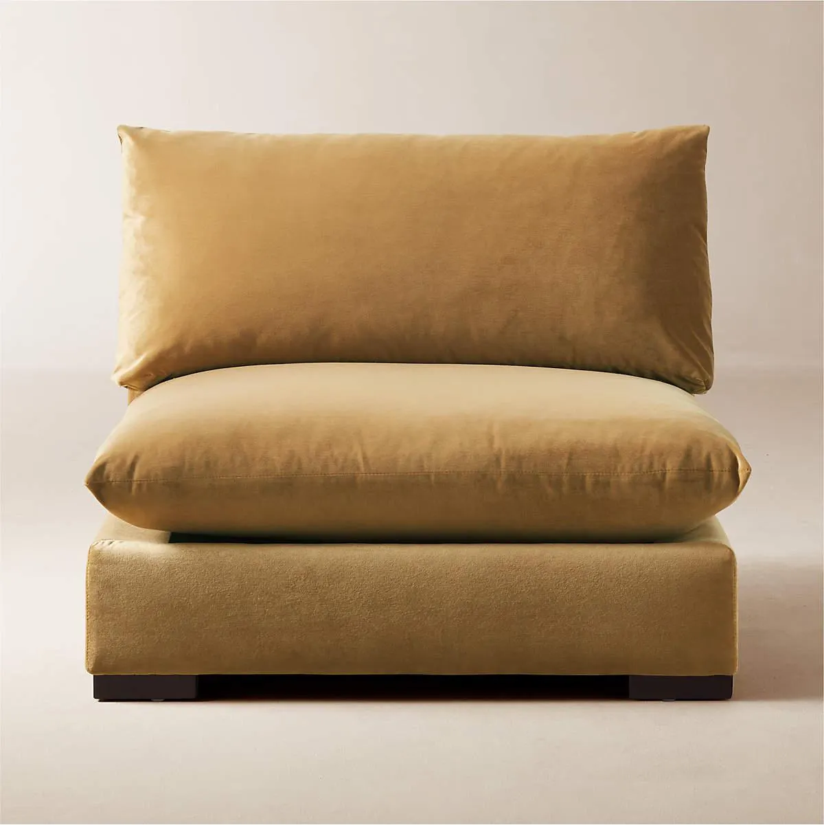 Deseo Copper Brown Performance Velvet Armless Chair