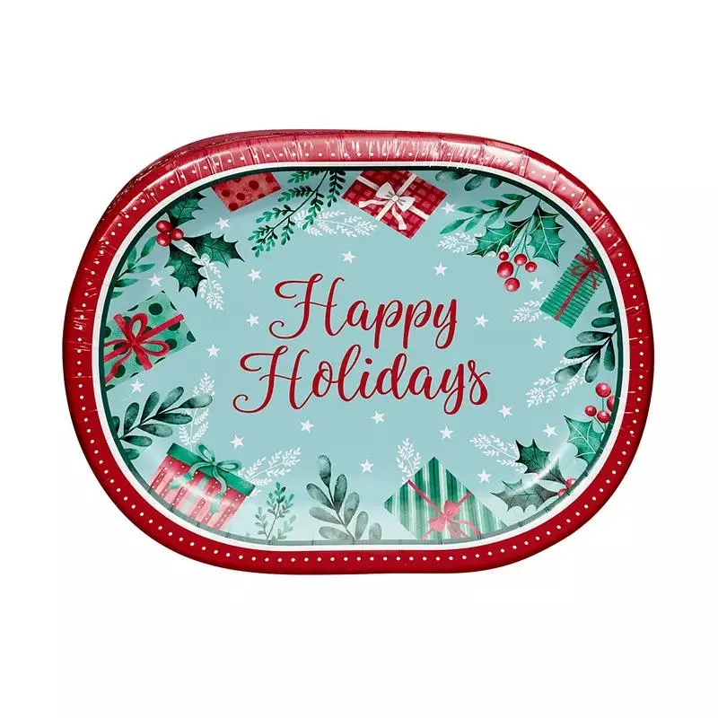 Artstyle Holiday Oval Paper Plates, 50 ct.