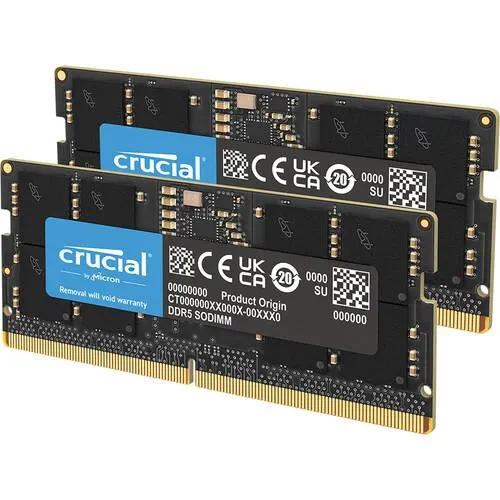 Crucial 96GB Laptop DDR5 5600 MHz SO-DIMM Memory Kit (2 x 48GB)
