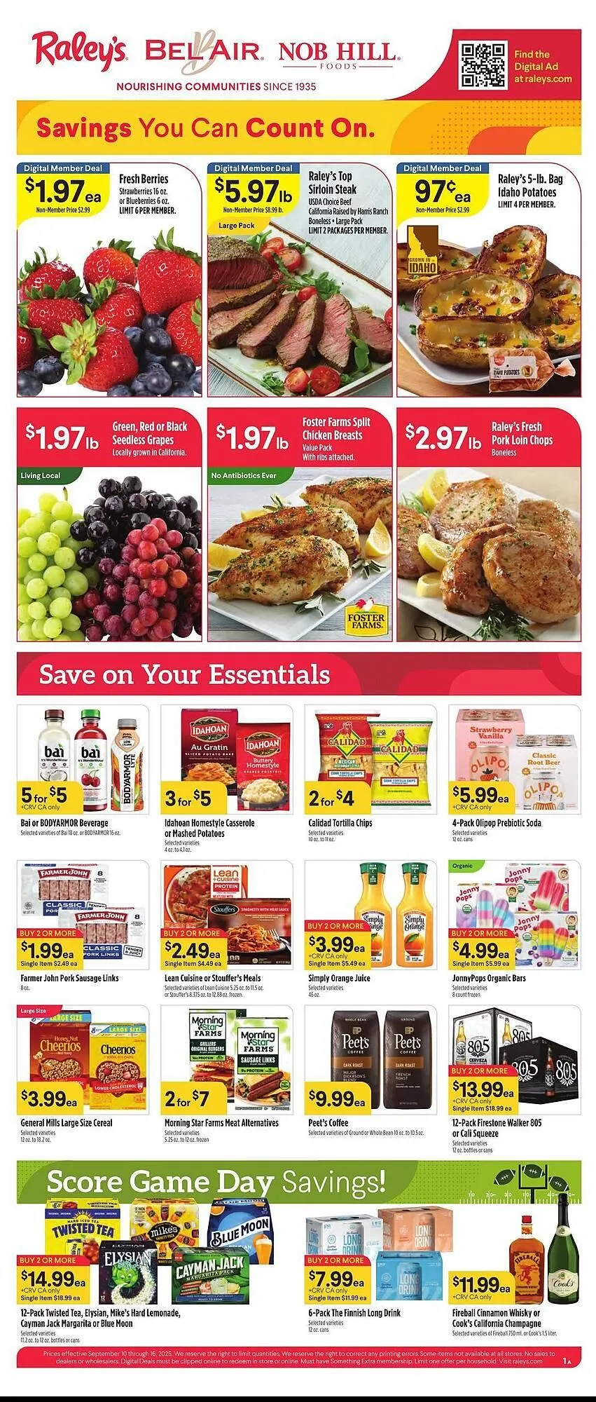 Weekly ad Nob Hill weekly ad from September 10 to September 16 2025 - Page 1