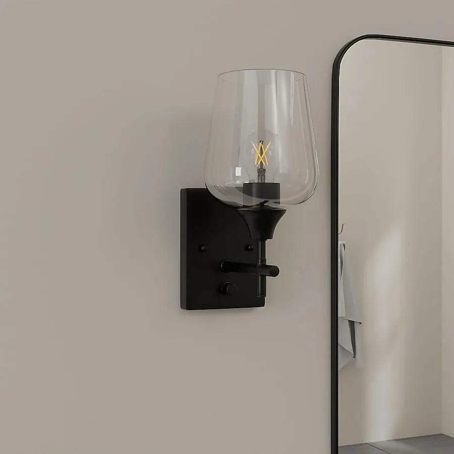 allen + roth Meredith 5.75-in 1 -Light Black Modern/contemporary Vanity light