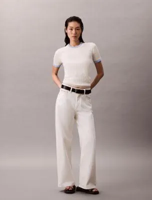 Cotton Ribbed Slim T-Shirt