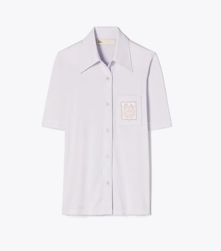 EMBROIDERED MERCERIZED COTTON POLO