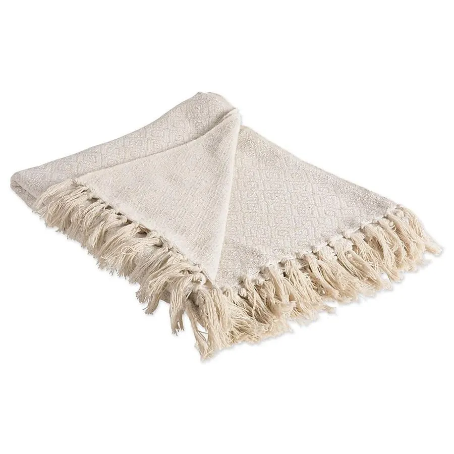 DII Natural 50-in x 60-in Cotton Throw
