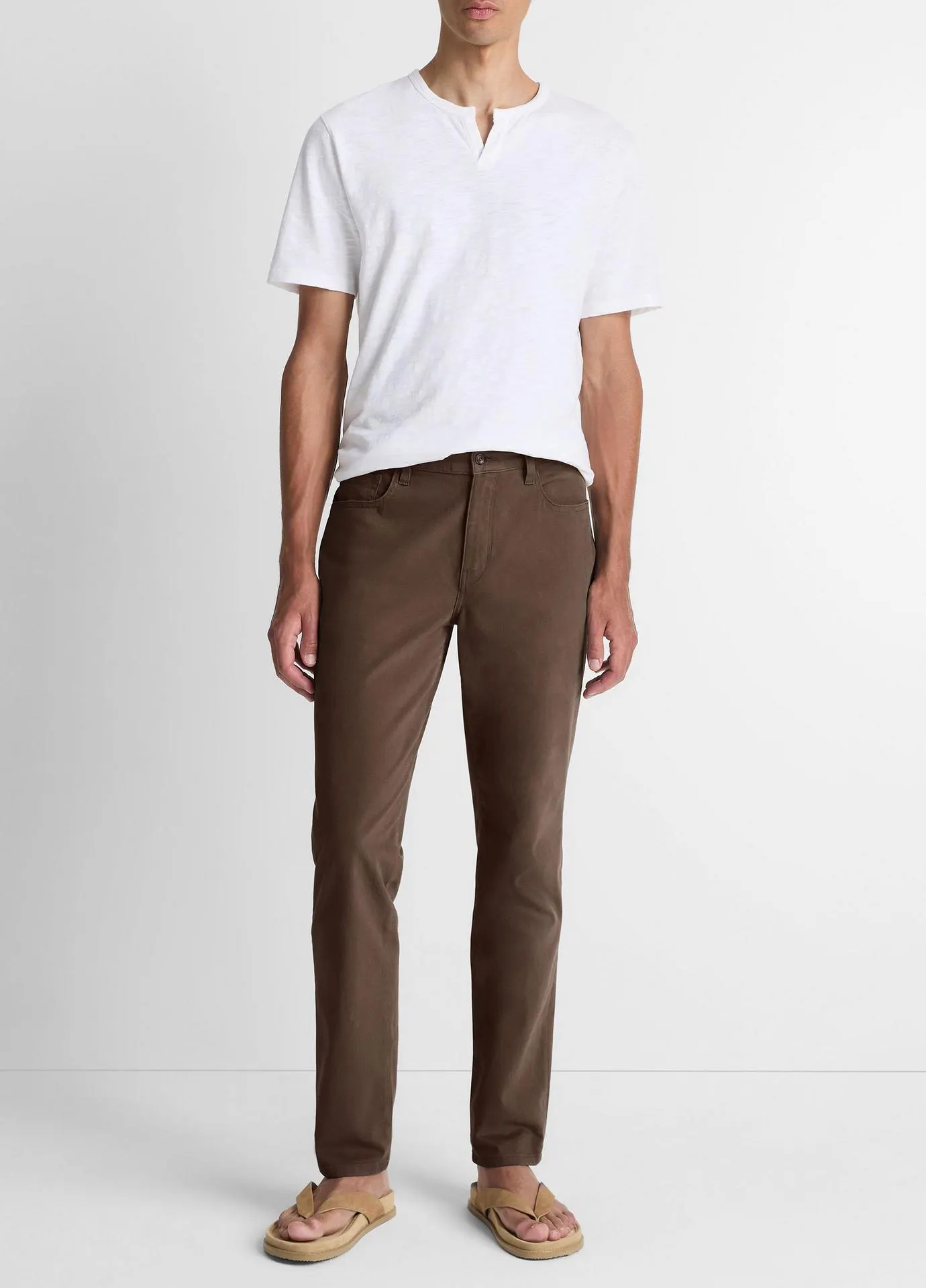 Dylan Slim 5-Pocket Peached Stretch-Cotton Pant