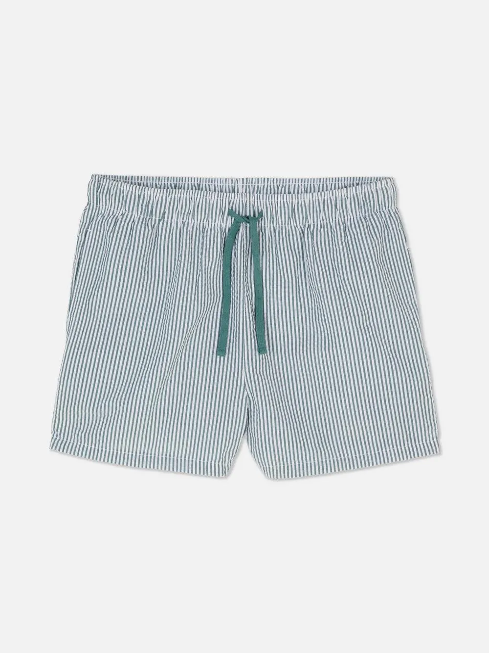 Calções pijama seersucker riscas