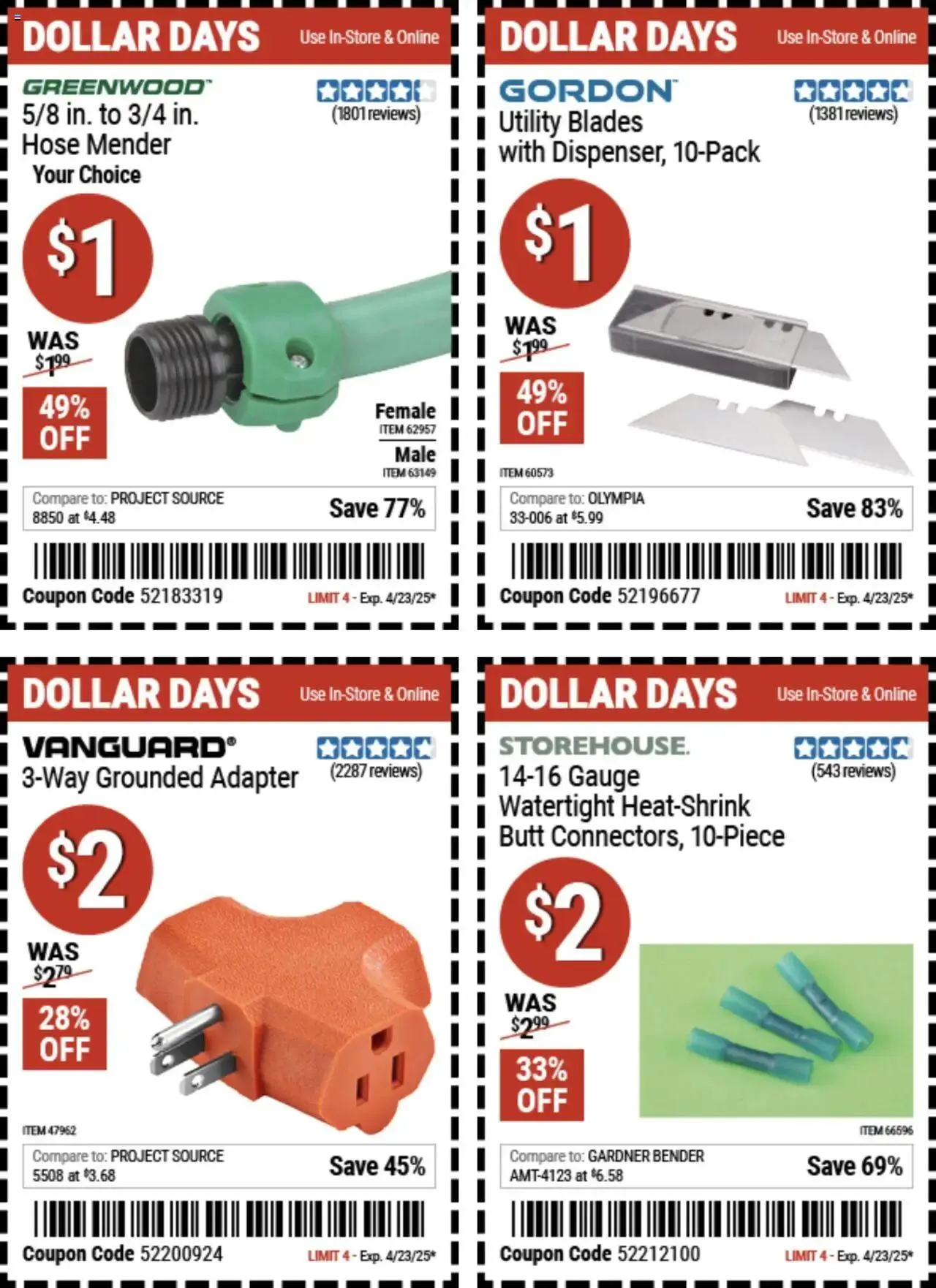 Weekly ad Harbor Freight Dollar Days from April 10 to April 23 2025 - Page 5