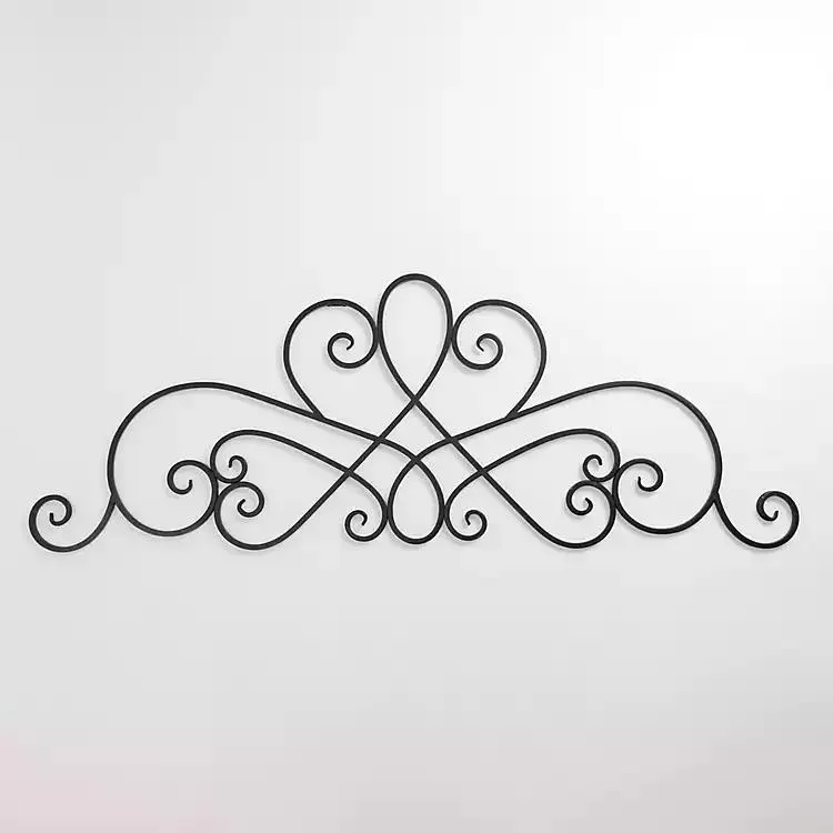 Black Curved Scroll Wall Plaque