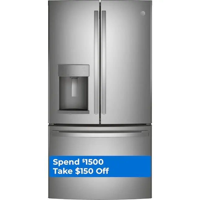 GE 27.7-cu ft French Door Refrigerator with Ice Maker, Water and Ice Dispenser (Fingerprint-resistant Stainless Steel) ENERGY STAR