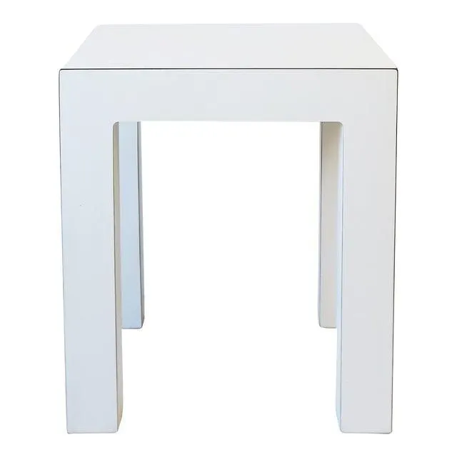 Modern White End Table, 1970s