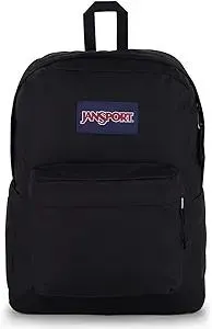 JanSport SuperBreak Plus Backpack with Padded 15-inch Laptop Sleeve and Integrated Bottle Pocket - Spacious and Durable Daypack for Work and Travel - Black