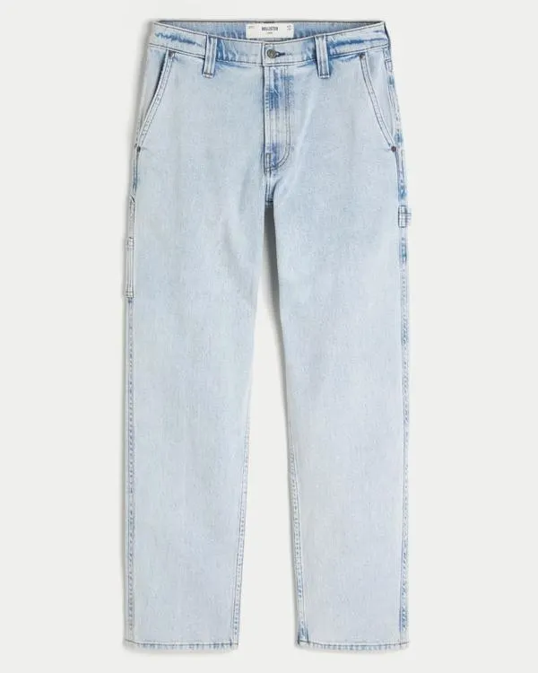 Light Wash Loose Painter Jeans