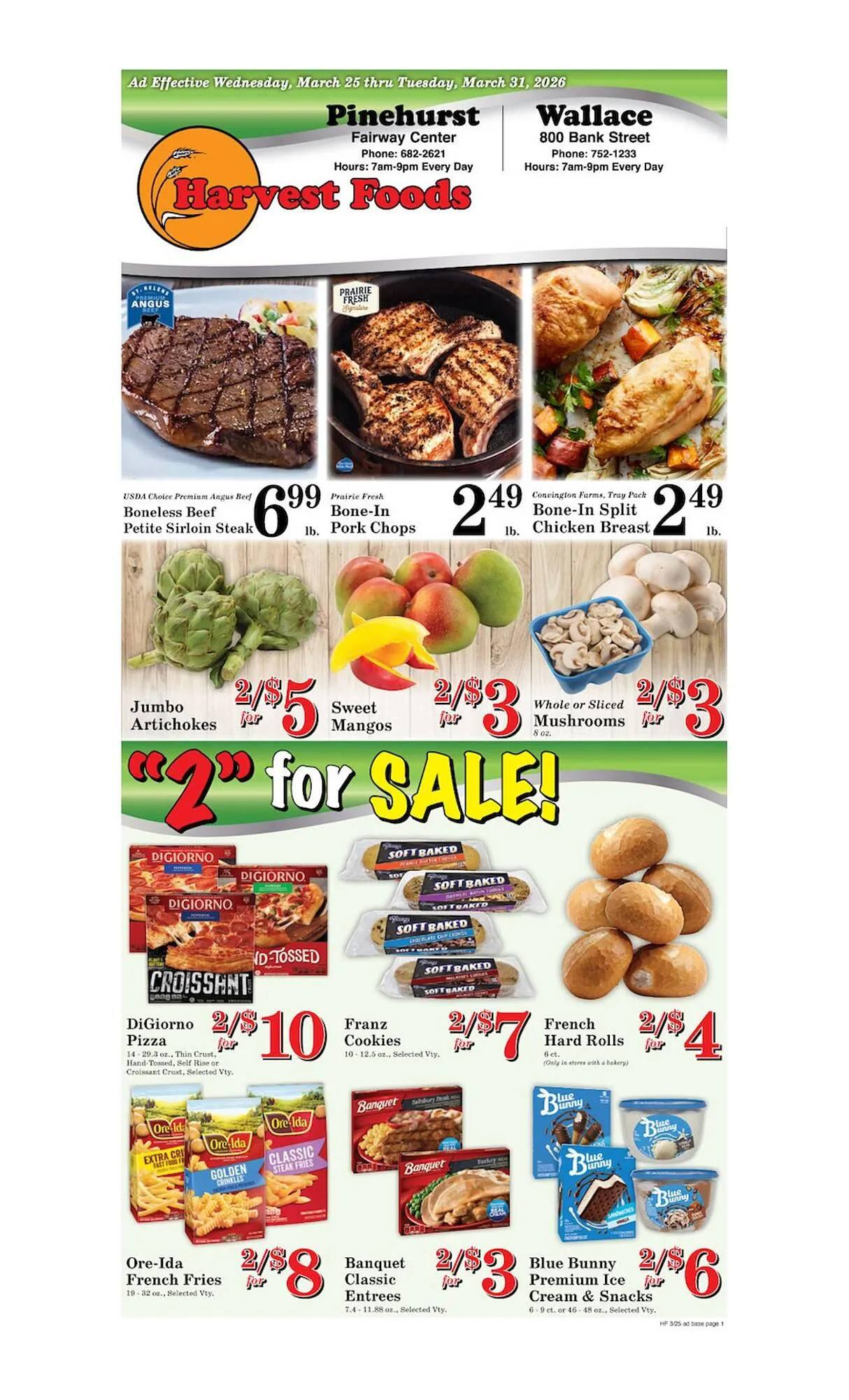 Weekly ad Harvest Foods weekly ad from March 25 to March 31 2026 - Page 1