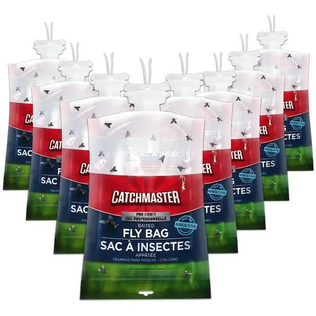 Catchmaster CatchMaster PRO Baited Fly Bag Trap Outdoor Insect trap 8 -Pack