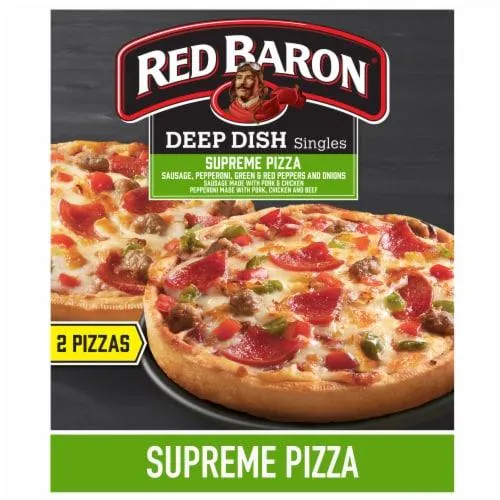 Red Baron Supreme Deep Dish Personal Frozen Pizza