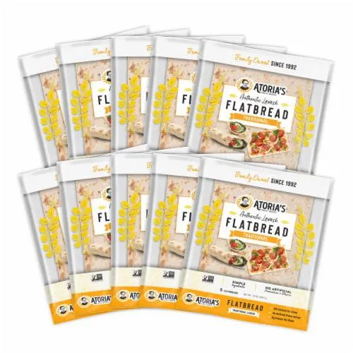 Atoria's Family Bakery Traditional Lavash Flatbread 10-Packs of 5 Flatbread (50 Flatbread)