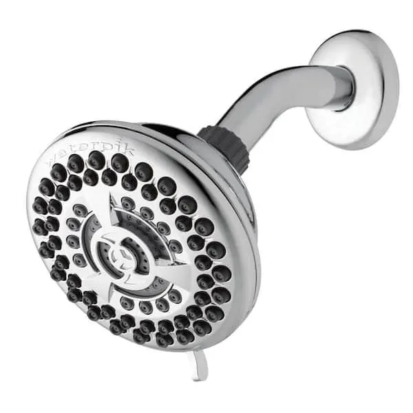 9-Spray 4.5 in. Single Wall Mount 1.8 GPM Fixed Shower Head in Chrome