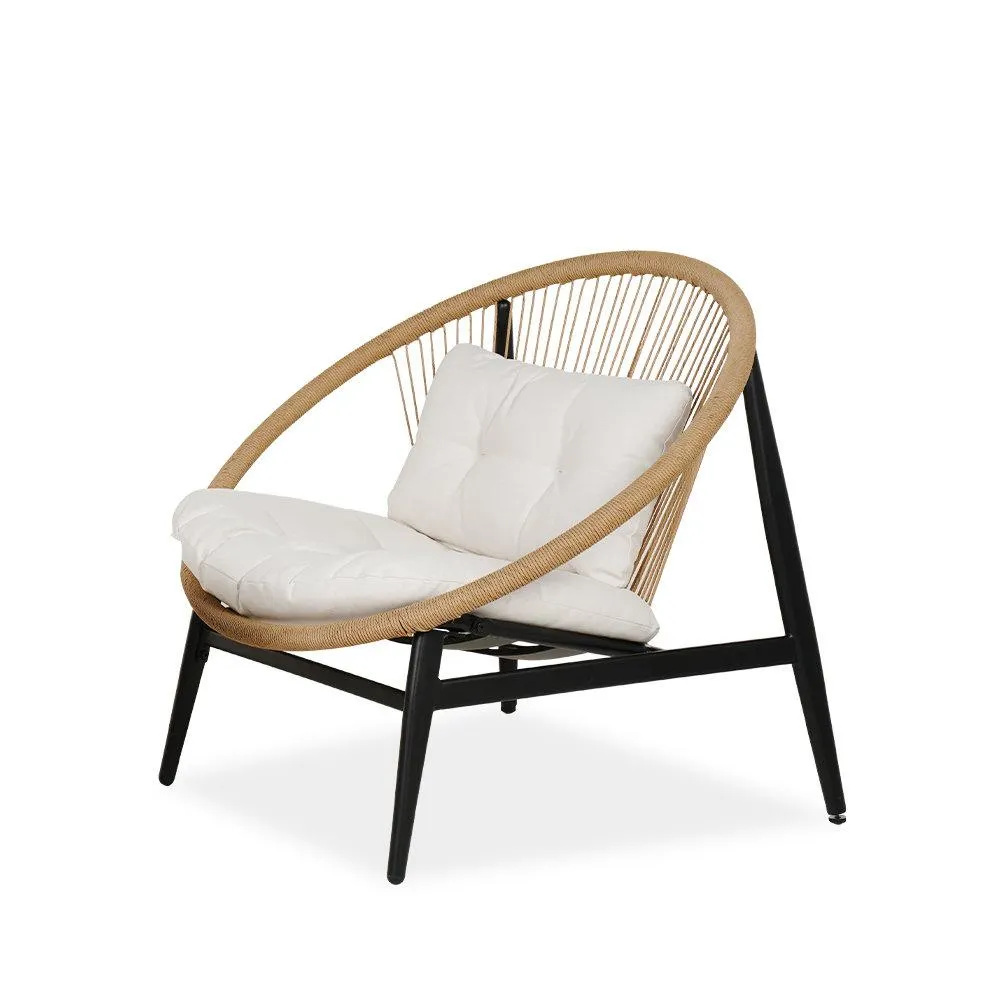 Elinor Steel Outdoor Lounge Chair,Cushions Included