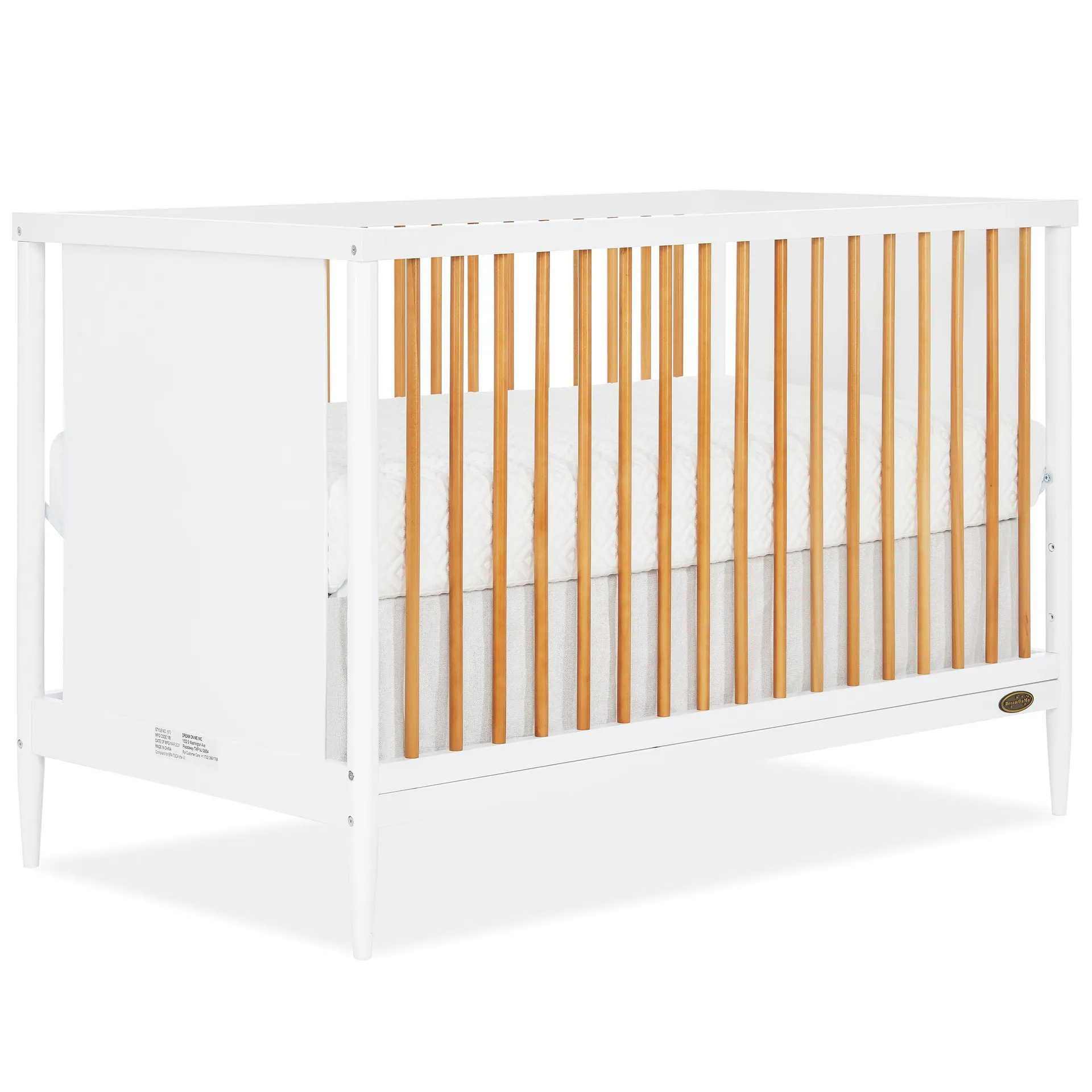 Dream On Me Clover 4-in-1 Modern Island Crib with Rounded Spindles