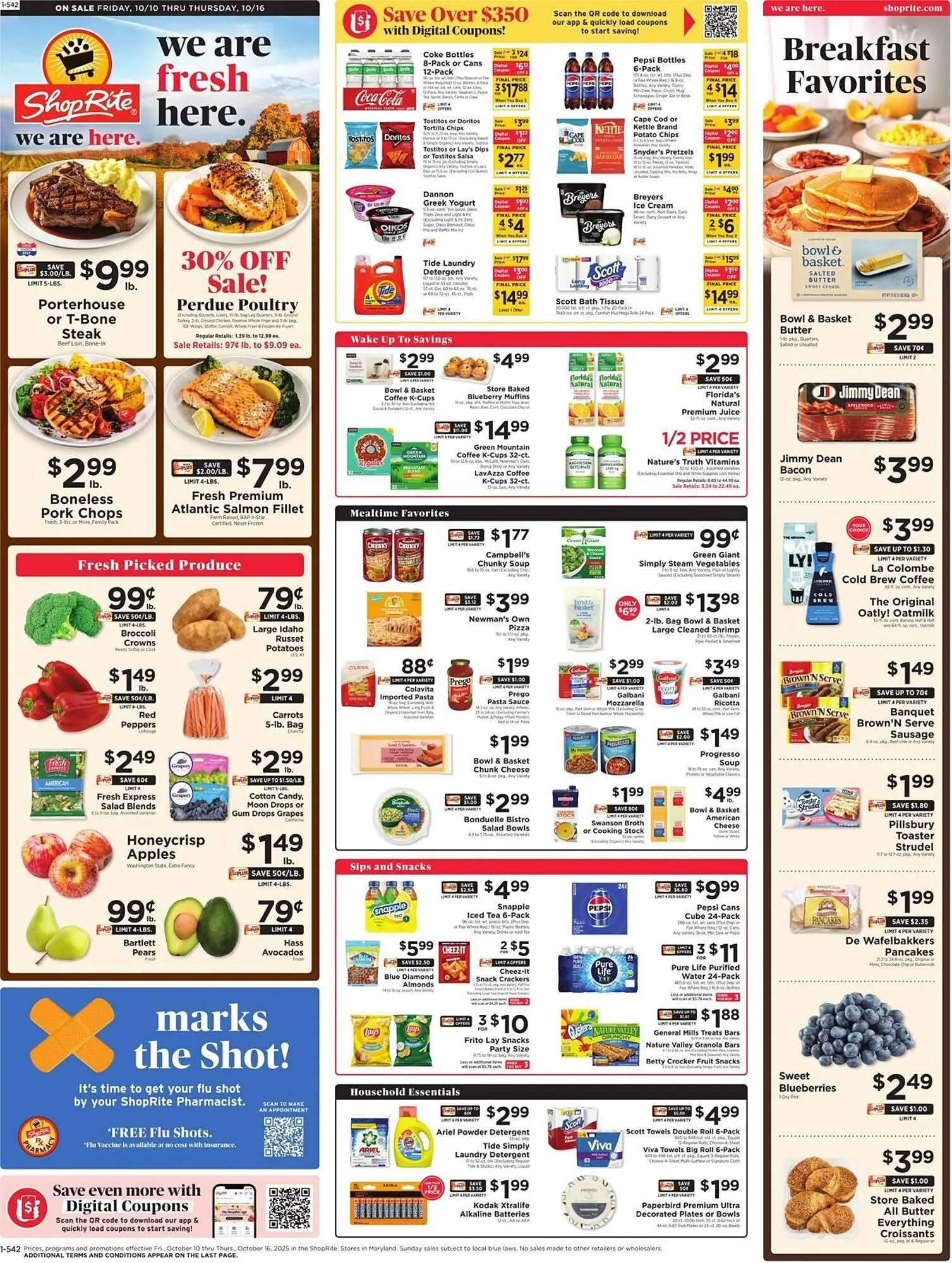Weekly ad ShopRite flyer from October 9 to October 18 2025 - Page 1