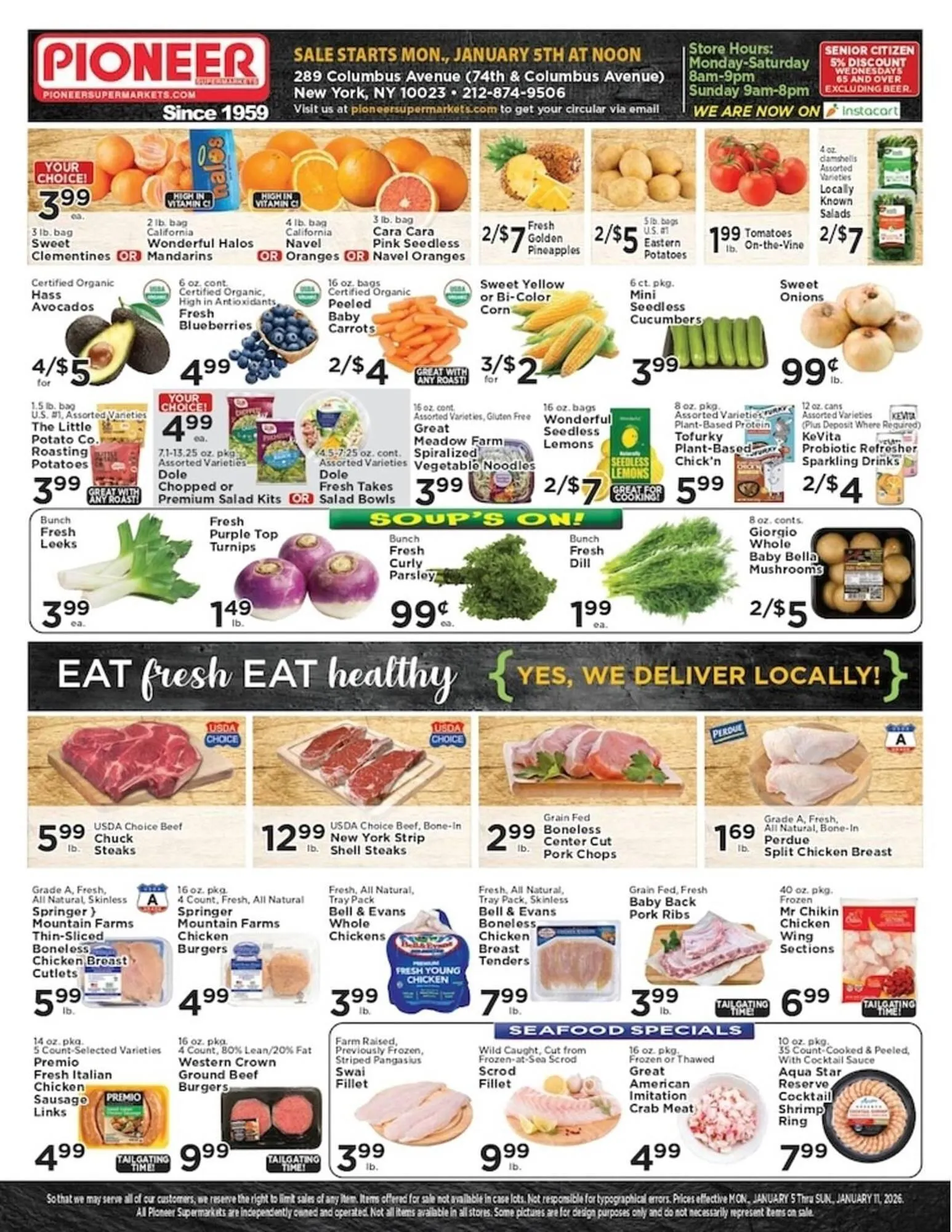 Weekly ad Pioneer Supermarkets weekly ad from January 5 to January 11 2026 - Page 1