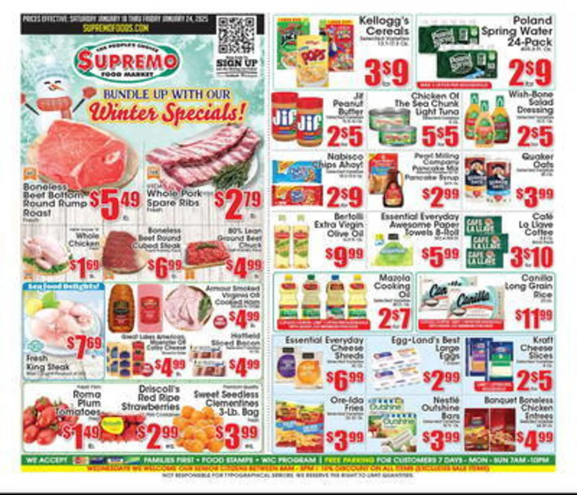Weekly ad Supremo Foods Inc Weekly Ad from January 18 to January 24 2025 - Page 1