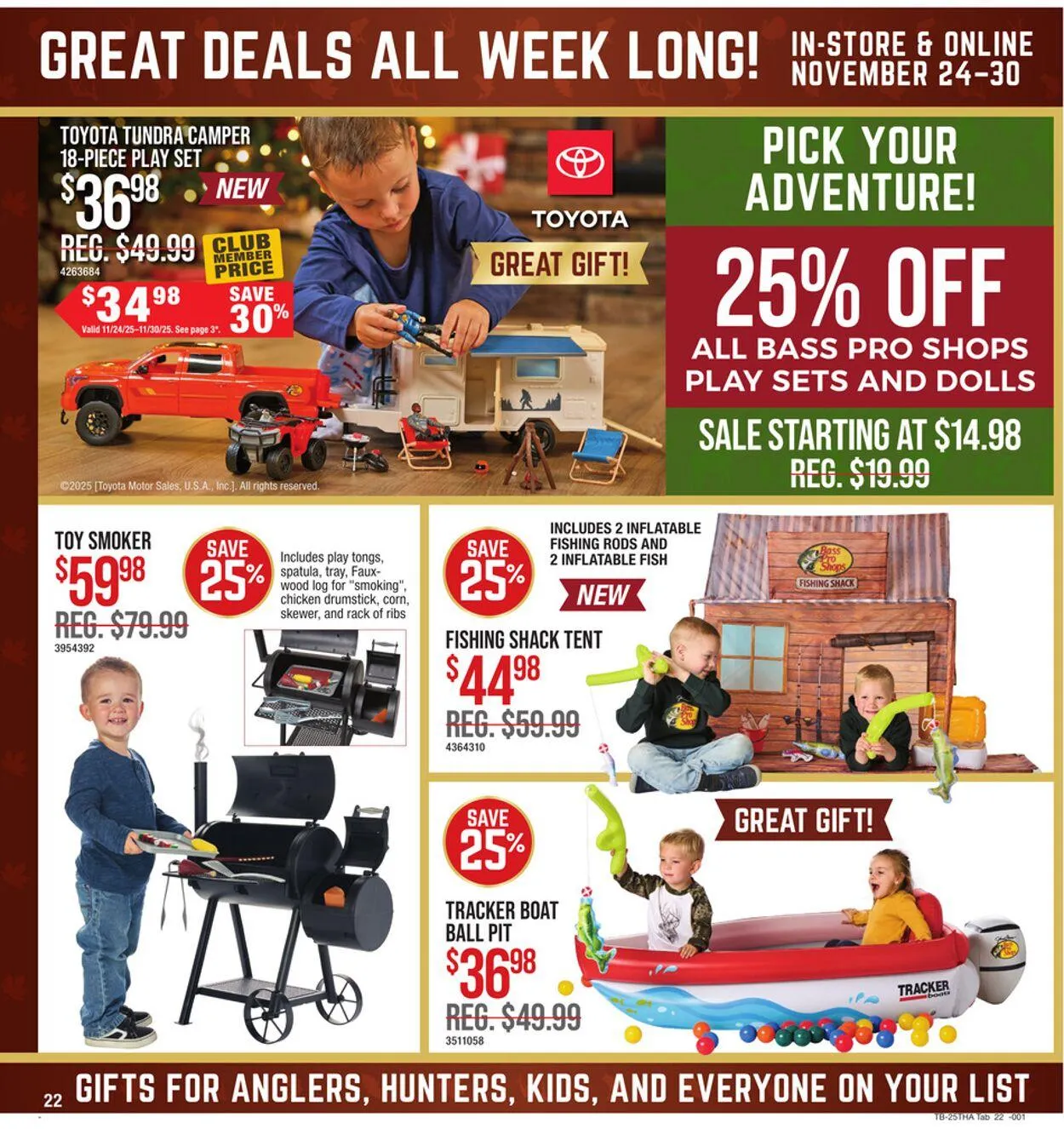 Weekly promotion Cabela's Current weekly ad spanning from November 24 to November 30 2025 - Page 22 for Catalogue 365