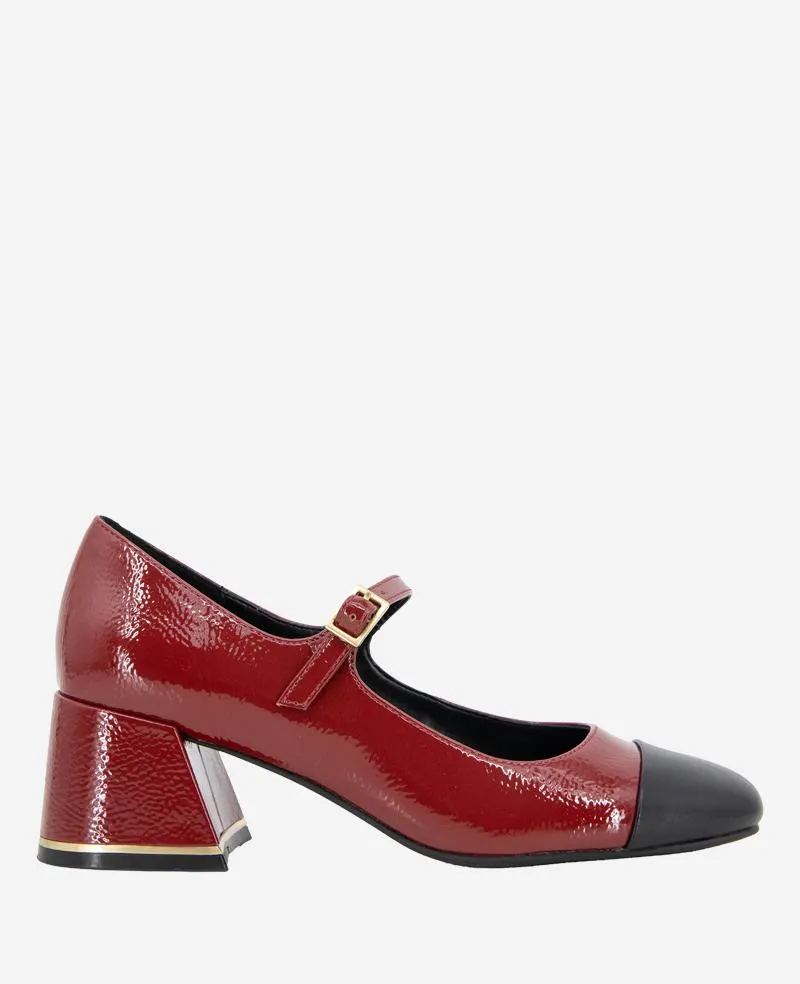 Alec Patent Cap Toe Mary Jane - RIO RED BLACK PATENT