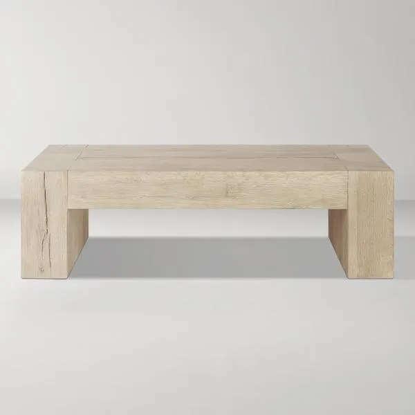 Bristol Reclaimed Oak 60" Coffee Table - Aged Cream