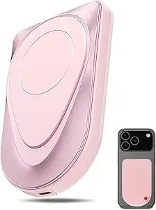 Magnetic Portable Charger, 10000mAh Wireless Portable Charger USB-C Cable, Magsafe-Compatible Battery,Pack Power Bank for iPhone 17/16/15/14/13/12 Series (Pink)