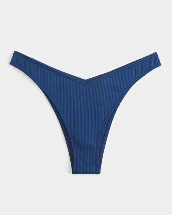 Ribbed High-Leg Cheekiest Bikini Bottom