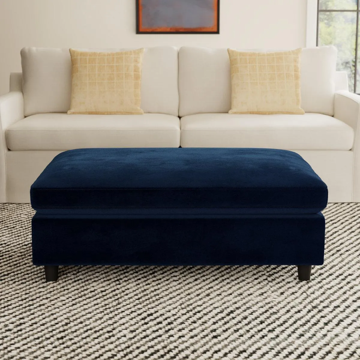 Fleetwood 45" Rectangle Upholstered Ottoman